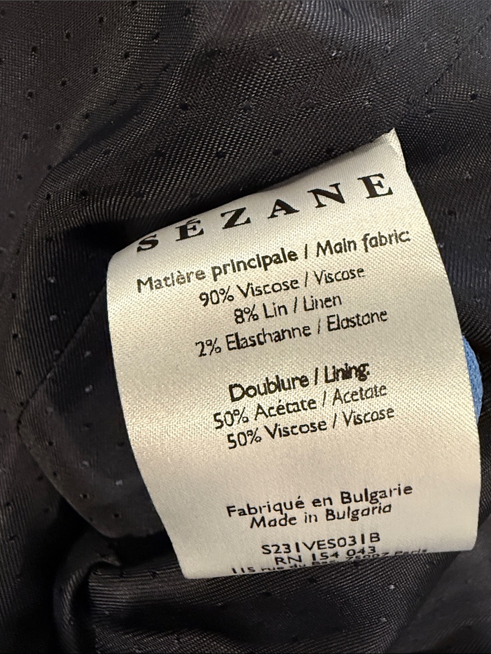 Sezane Michele Jacket Vintage Blue - Size 12 - Picture 4 of 4